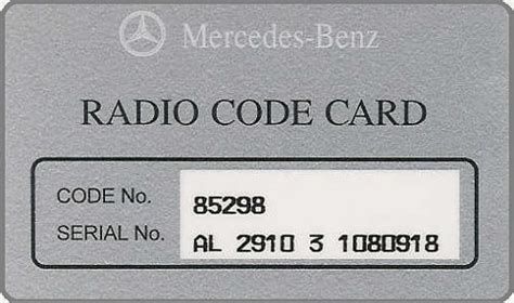 radio code mercedes benz 210