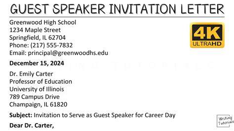 radio guest invite letter