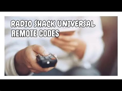 Radio Shack Universal Remote Codes 15 302 Manual