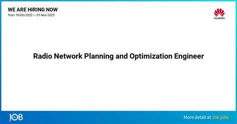 Read Radio Network Planning And Optimization Engineer 