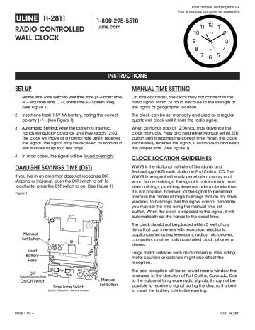 Download Radio Shack Controlled Clock Manual 