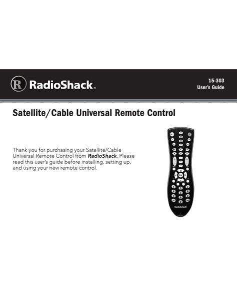 Read Radio Shack Universal Remote Guide 
