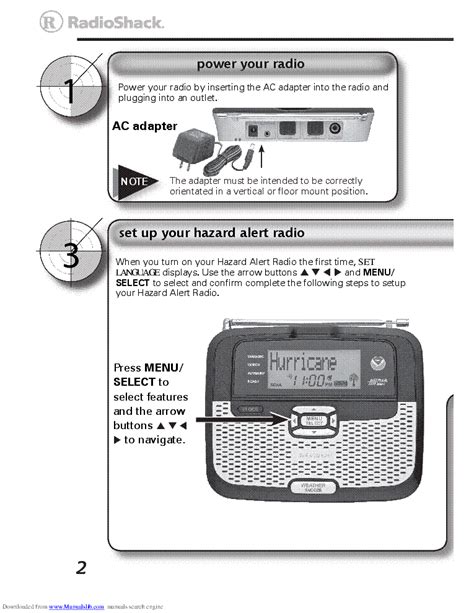 Full Download Radio Shack Weather Radio Manual 12 262 