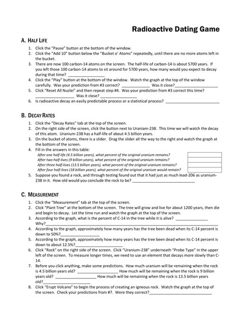 Radioactive Dating Worksheet Answers Myrtle Beach Timeshare Radioactive Decay Worksheet - Radioactive Decay Worksheet
