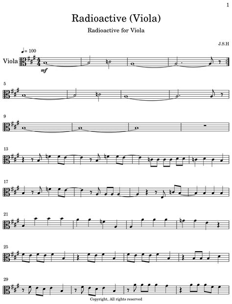 Radioactive Solo For Viola
