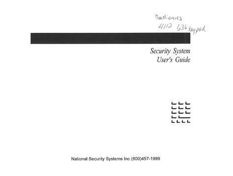 Read Radionics 4112 User Guide 