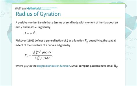 Radius Of Gyration