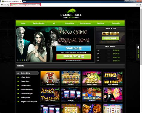 raging bull casino login official website