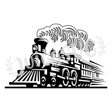 Railroad Diesel Engine Silhouettes