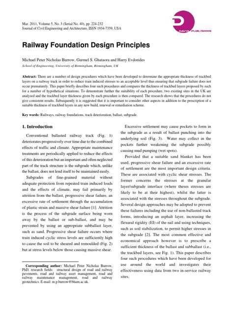 railway foundation design principles david publishing