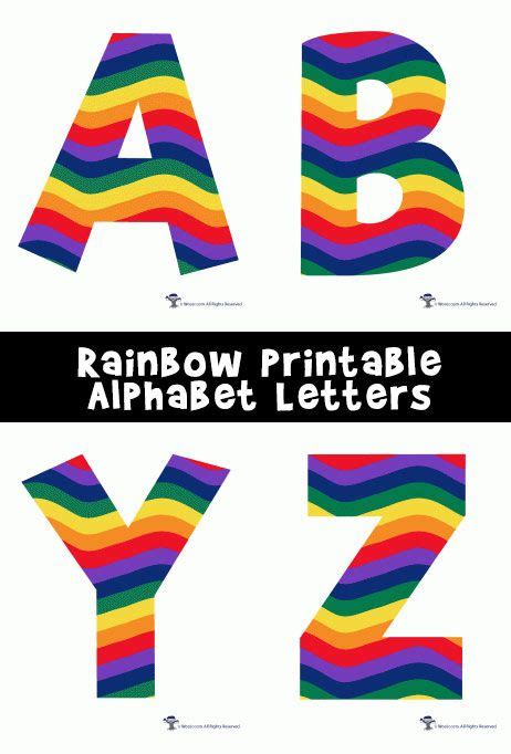 Rainbow Alphabet Printable Letters Woo Jr Kids Activities Colourful Letters To Print - Colourful Letters To Print