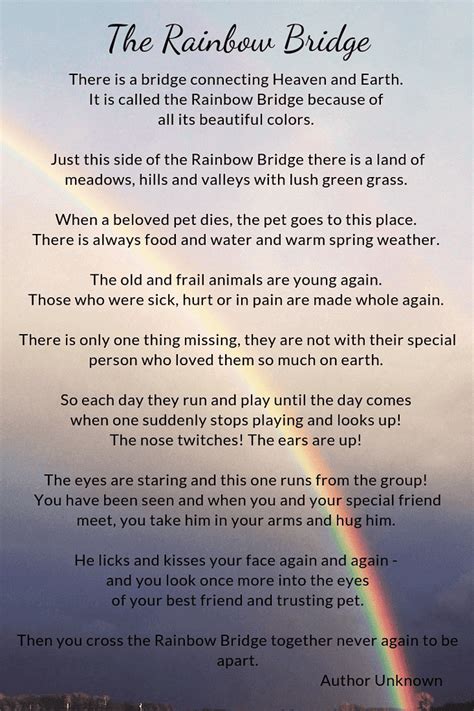 Rainbow Bridge Poem