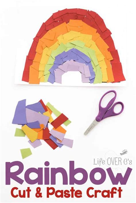 Rainbow Craft For Preschoolers Paper Cutting And Pasting Crafts - Paper Cutting And Pasting Crafts