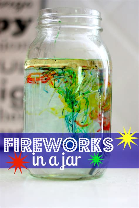 Rainbow Fireworks In A Jar Experiment Science Experiment Fireworks Science Experiment - Fireworks Science Experiment