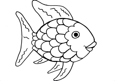 Rainbow Fish Outline