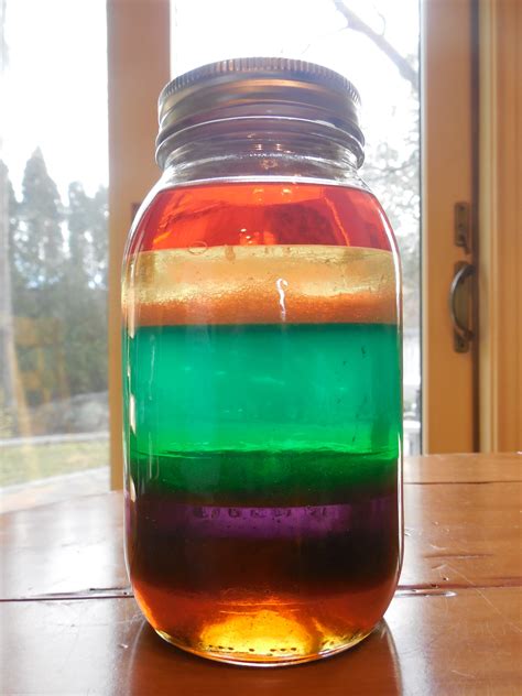 Rainbow In A Jar Interesting Science Experiment For Science Jars - Science Jars
