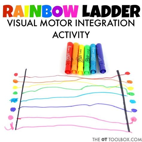 Rainbow Ladder Visual Motor Activity The Ot Toolbox Visual Motor Worksheet - Visual Motor Worksheet