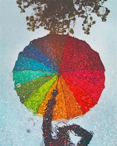 Rainbow Umbrella New Paint By Numbers Numeral Paint Umbrella Color By Number - Umbrella Color By Number