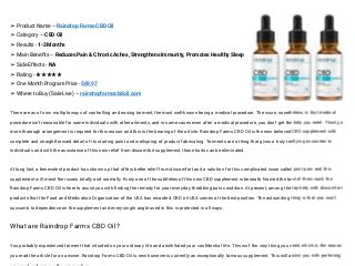 Raindrop farms cbd oil - where to buy - USA - original - comments - reviews - what is this - ingredients