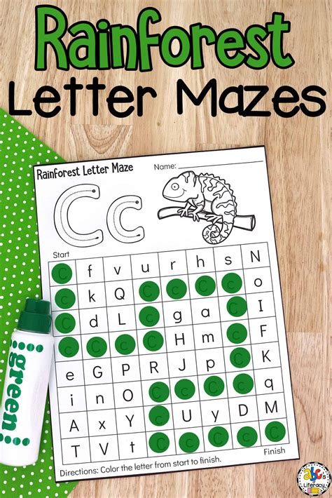 Rainforest Animal Letter Maze Worksheets Rainforest Worksheets For Preschool - Rainforest Worksheets For Preschool