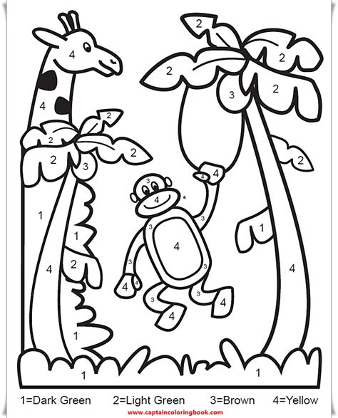 Rainforest Animals Color By Number Coloring Pages Rainforest Animal Color Pages - Rainforest Animal Color Pages