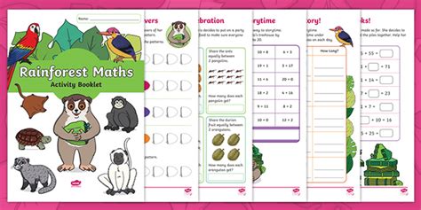 Rainforest Maths Activity Booklet Teacher Made Twinkl Rainforrest Math - Rainforrest Math