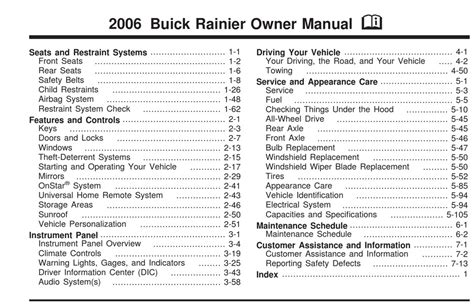 Rainier Maintenance Manual