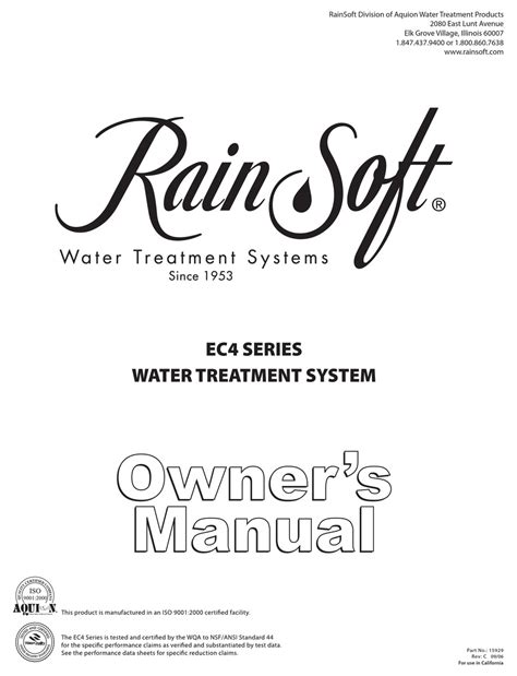 Read Rainsoft Ec4 Manual 