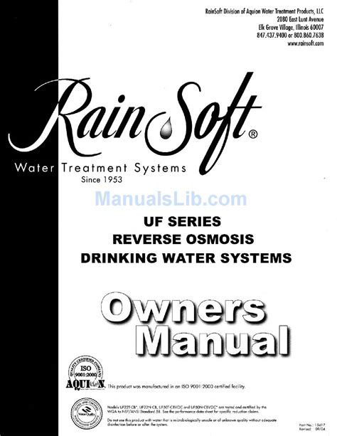 Read Online Rainsoft Ec4 Manual 