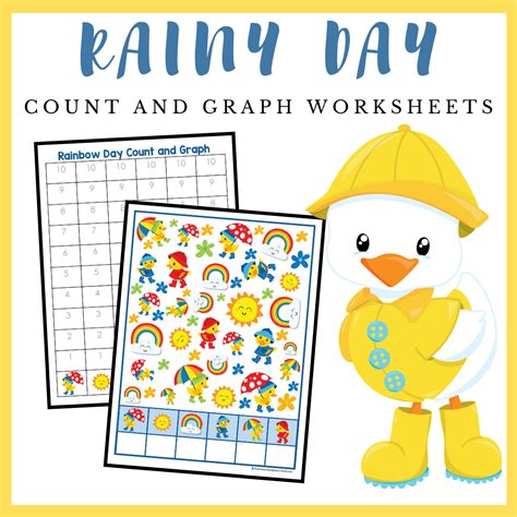 Rainy Day Count And Graph Worksheets For Preschool Preschool It S Rainy Worksheet - Preschool It's Rainy Worksheet