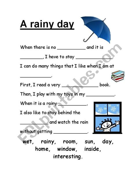 Rainy Day Worksheet 5th Grade   Rainy Day Friend Classroom Story Worksheet Education Com - Rainy Day Worksheet 5th Grade