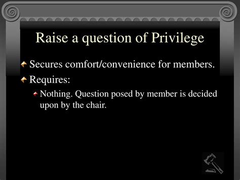 Raise A Question Of Privilege