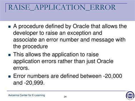 raise application error in oracle triggers