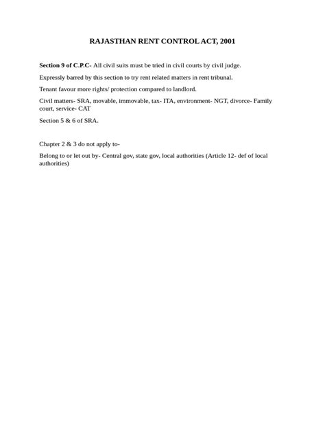 Raj Rent Control Act