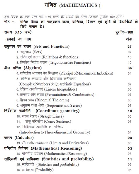 Rajasthan Board 11 Class Maths