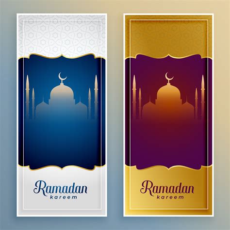 ramadan kareem islamic season banner design Download Free Vector Art