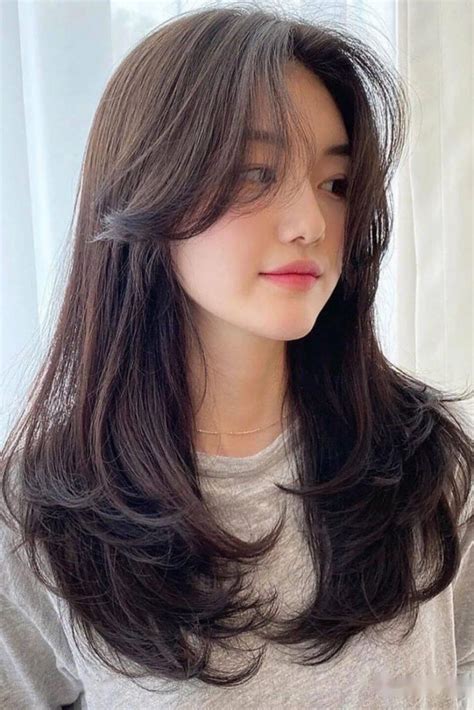 rambut layer panjang korea
