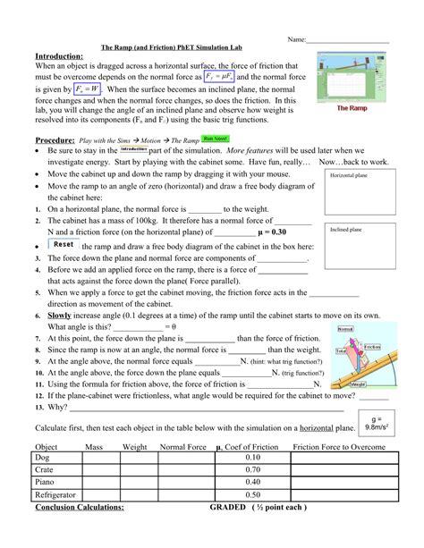 Ramp Friction Phet Simulation Lab Answers Sivaji