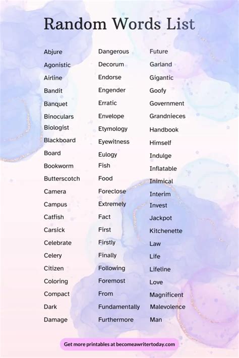 Random A Words