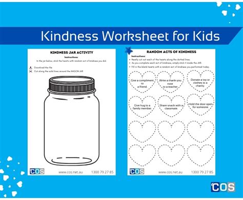 Random Acts Of Kindness Jar Worksheet For Kids Random Acts Of Kindness Worksheet - Random Acts Of Kindness Worksheet