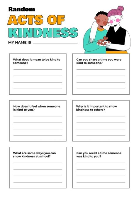 Random Acts Of Kindness Worksheet   Pdf Emotional Care Unit The Random Acts Of - Random Acts Of Kindness Worksheet