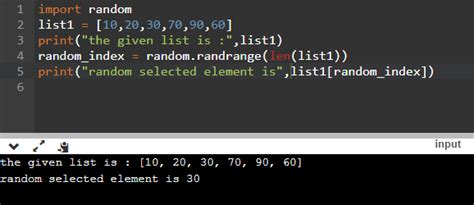 Random Element From List Python