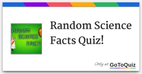 Random Science   Random Science Quiz - Random Science