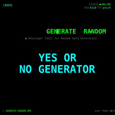 Random Yes Or No