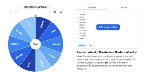 randomwheel | Wheel of Names Random name picker