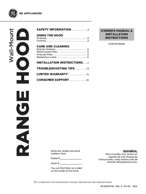 Read Range Hoods Buying Guide File Type Pdf 