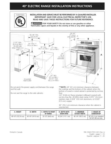 Read Online Range Installation Guide 