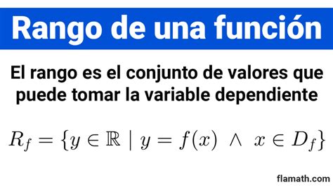 Rango De Una Funcion