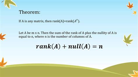 Rank And Nullity