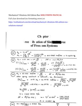 Rao Solution Manual Pearson